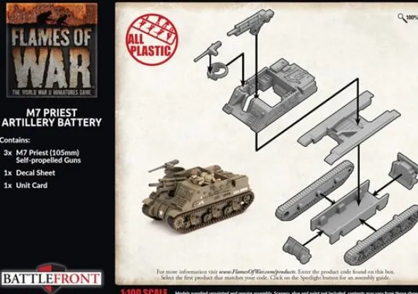 Flames of War - M7 Priest Artillery Battery