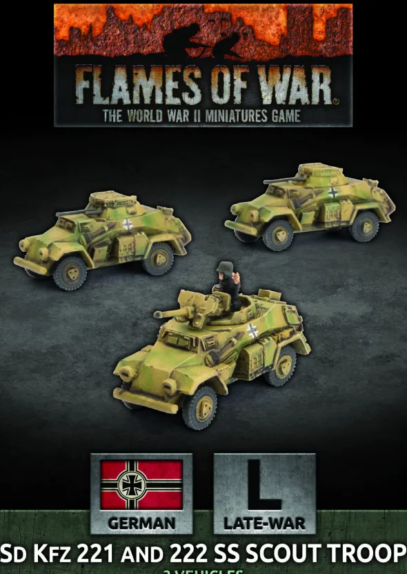 Flames of War - SdKfz 221 and 222 SS Scout Troop