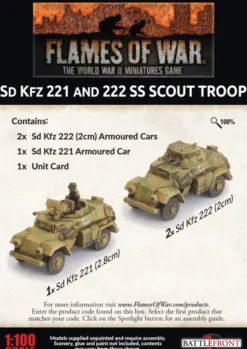 Flames of War - SdKfz 221 and 222 SS Scout Troop