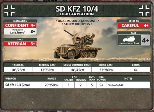 Flames of War - SdKfz 10/4 Light AA Platoon