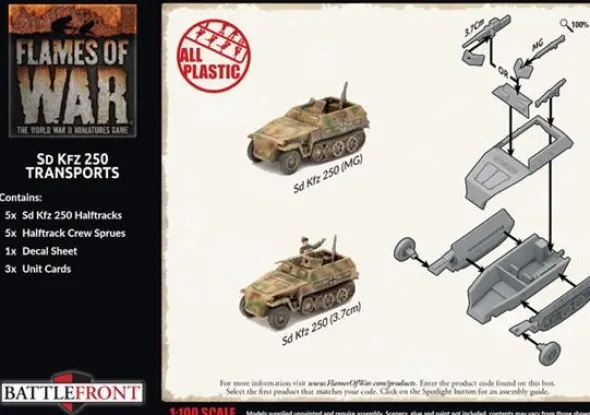 Flames of War - Sd Kfz 250 Transports