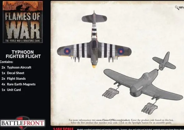 Flames of War - Typhoon Fighter Flight