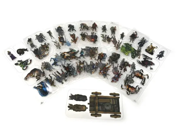 Flat Plastic Miniatures - 5E Starter Set Minis - 84Pc