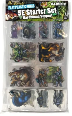Flat Plastic Miniatures - 5E Starter Set Minis - 84Pc