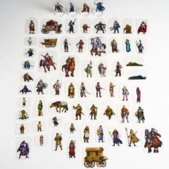 Flat Plastic Miniatures - Mankind - 62 Pieces