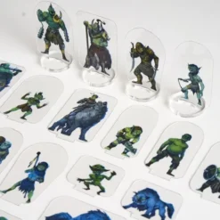 Flat Plastic Miniatures - Orcs and Goblins Horde- 31 Pieces