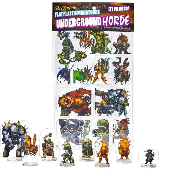 Flat Plastic Miniatures - Underground Horde - 31 Pieces