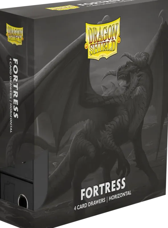 Fortress - 4-Card Drawers Horizontal - Black