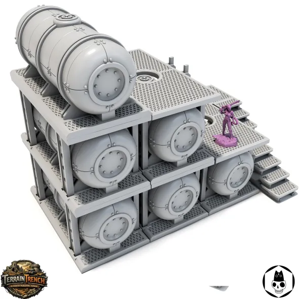 Fuel Tank Stockpile - Wargame Scenery Terrain