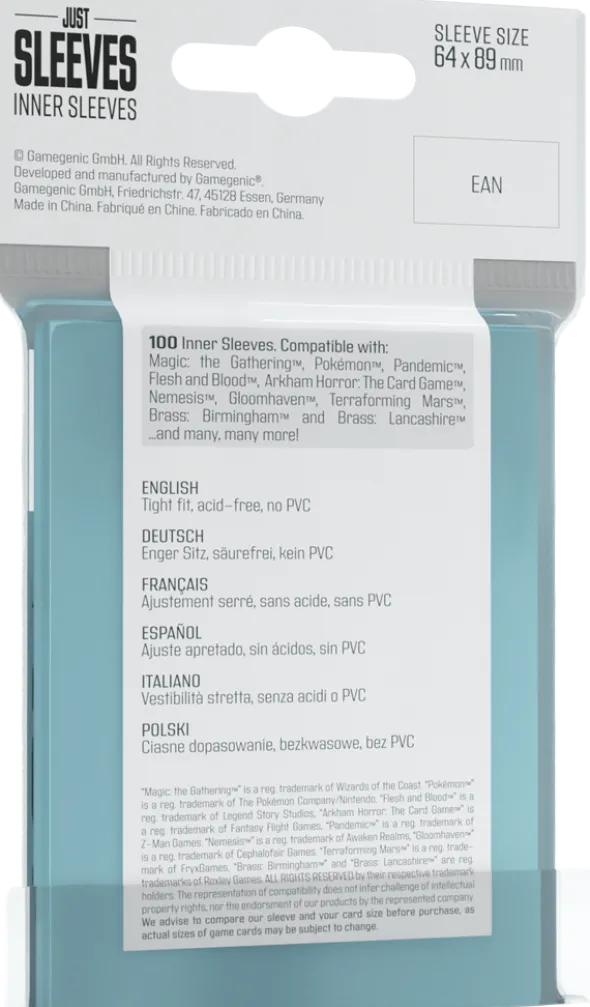 Gamegenic - 100 Inner Sleeves Standards