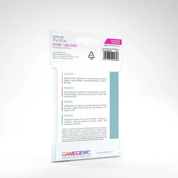 Gamegenic - MATTE - Scythe and/or Lost Cities Sleeves - 72 x 112 mm