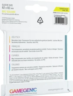 Gamegenic - 50 Prime Sleeves - 82x82