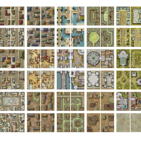 Giant Book of Battle Mats - Streets, Sewers & Cemeteries