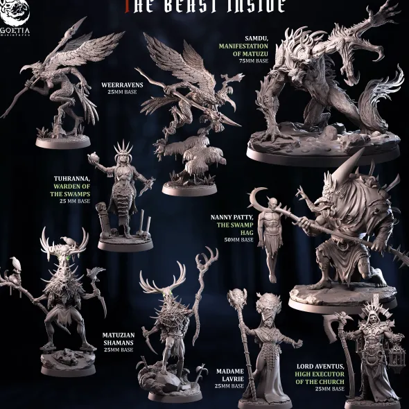 Goetia Miniatures - Beast Inside - Set Complet