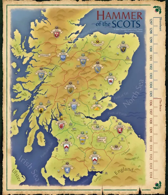 Hammer of the Scots - Deluxe Neoprene Map
