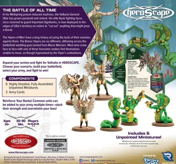 Heroscape: Elites of Ullar & Ranoc Vipers Common Army Expansion