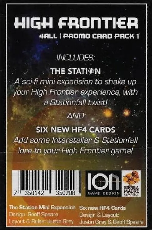 High Frontier 4 All - Promo Pack 1: The Station Pack