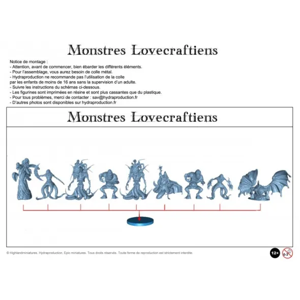 Hydra Production - 9 Créatures Lovecraftienne