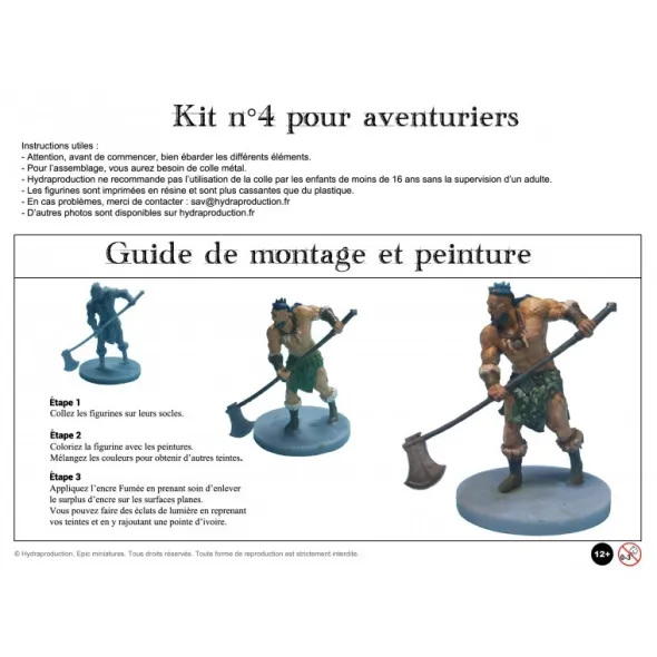 Hydra Production - Kit n°4 pour aventuriers et set de peinture