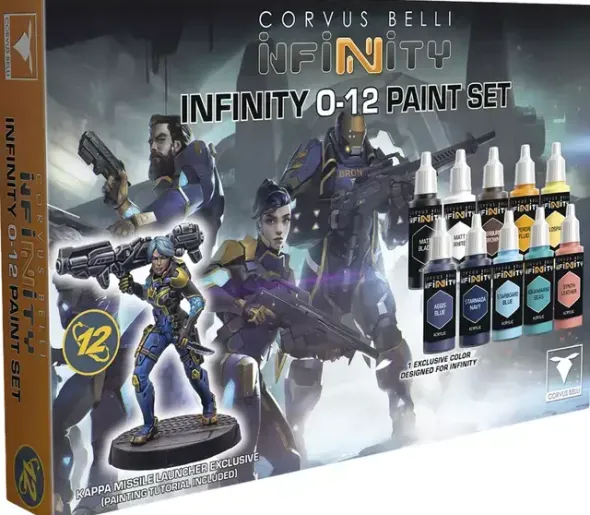 Infinity - O-12 Paint Set + 1 Kappa Missile Launcher Exclusive Miniature