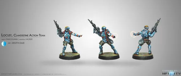 Infinity - PanOceania - Locust, Clandestine Action Team (Hacker)