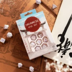 Japanese Dice Set - Blue Star Lotus