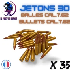 Jetons 3D Balles Cal.7,62 (35 pièces)