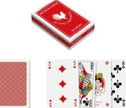 Jeu de 54 cartes Bridge - rouge - le Coq Imperial