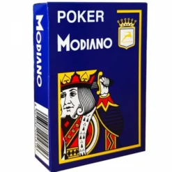 Jeu de 54 cartes Modiano format poker - Bleu foncé