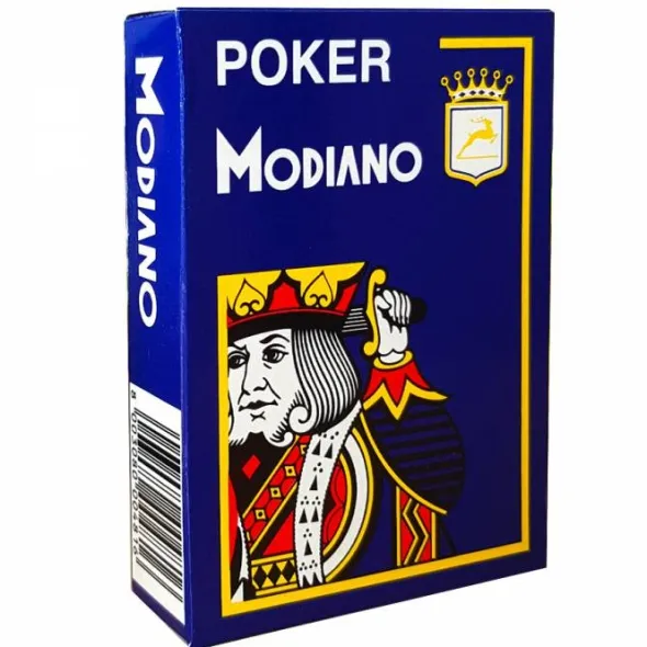 Jeu de 54 cartes Modiano format poker - Bleu foncé