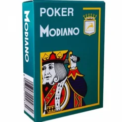 Jeu de 54 cartes Modiano format poker - Vert foncé