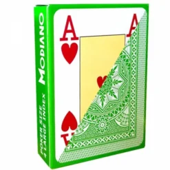 Jeu de 54 cartes Modiano format poker - Vert clair