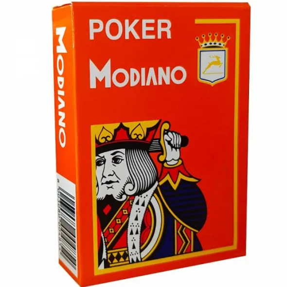 Jeu de 54 cartes Modiano format poker - Orange