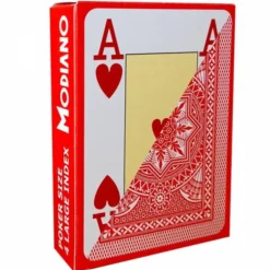 Jeu de 54 cartes Modiano format poker - Rouge