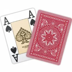 Jeu de 54 cartes Modiano format poker - Rouge
