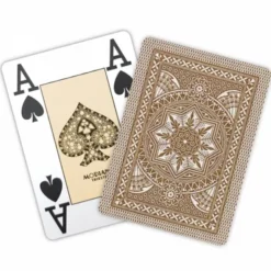 Jeu de 54 cartes Modiano format poker - Marron