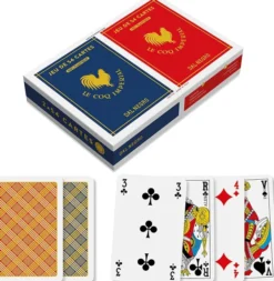 2 jeux de 54 cartes plastique le Coq Imperial