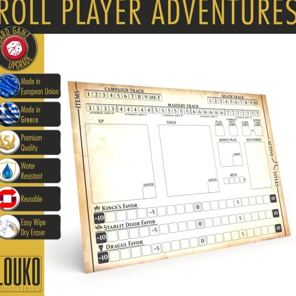 Journal de campagne réinscriptible pour Roll Player Adventures