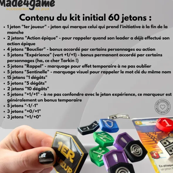Kit de 60 jetons compatibles Star Wars Unlimited