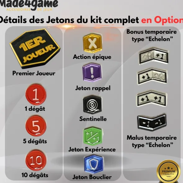 Kit de 5 jetons "Expérience" additionnels compatible Star Wars Unlimited