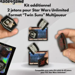 Kit de 2 jetons "Twin Suns" additionnels compatible Star Wars Unlimited