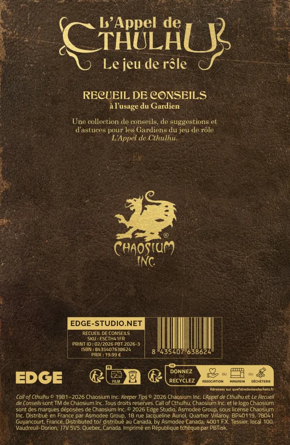 L'Appel de Cthulhu - Recueil de conseils