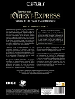 L'Appel de Cthulhu - Terreur sur l’Orient-Express, Vol.2 : de l'Italie à Constantinople