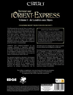 L'Appel de Cthulhu - Terreur sur l’Orient-Express, Vol.1 : De Londres aux Alpes
