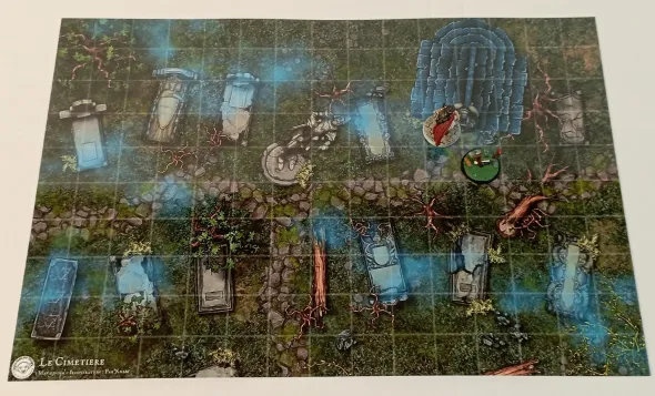 Le Cimetière et le temple souterrain - battlemap