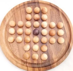 Le Solitaire Rond Petit Modèle Billes Bois