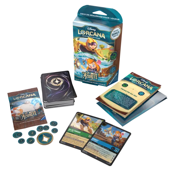 Lorcana - Deck de Démarrage La Mer Azurite - Go Go Tamago et Gadget