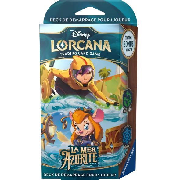 Lorcana - Deck de Démarrage La Mer Azurite - Go Go Tamago et Gadget