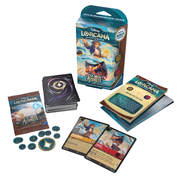 Lorcana - Deck de Démarrage La Mer Azurite - Jim Hawkins et Tigrou