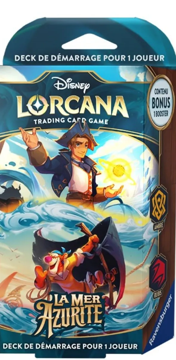 Lorcana - Deck de Démarrage La Mer Azurite - Jim Hawkins et Tigrou